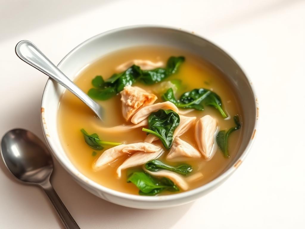 Simple Chicken and Spinach Soup — Ketoach Community member recipe