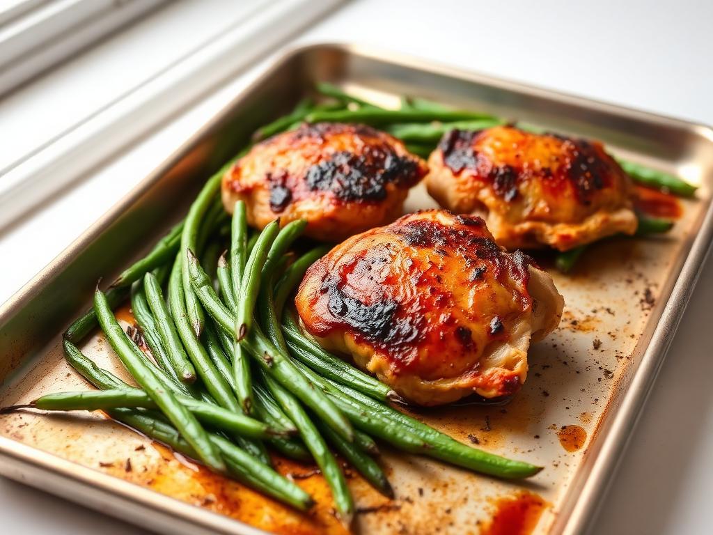 Roast Chicken Thighs with Green Beans — Ketoach Community member recipe