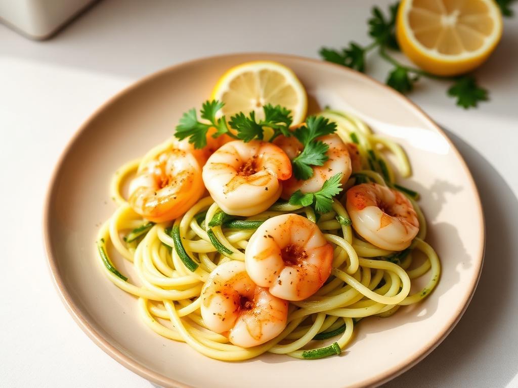 Garlic Butter Shrimp with Zucchini Noodles — Ketoach Community member recipe